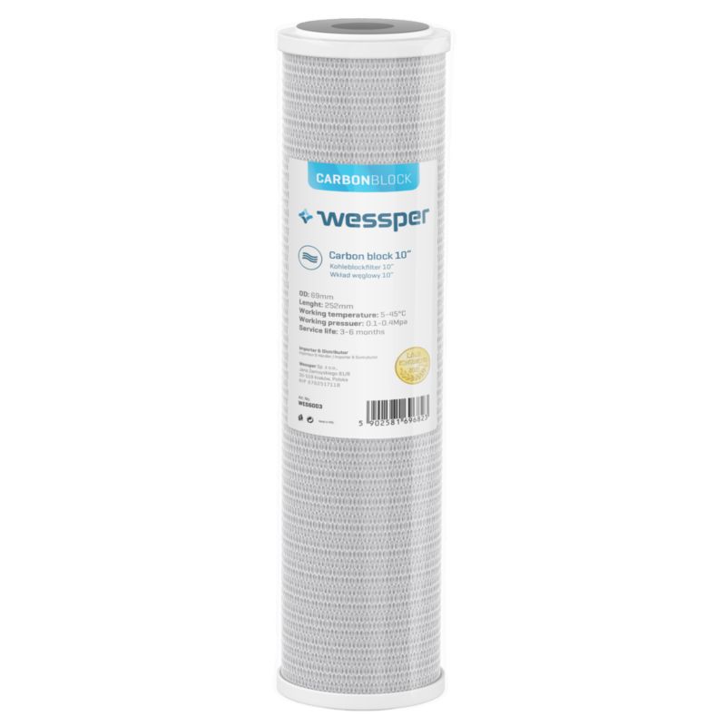 Wkład węglowy, Wessper, do filtrów wody, 10 cali, 5 mikronów, 1szt