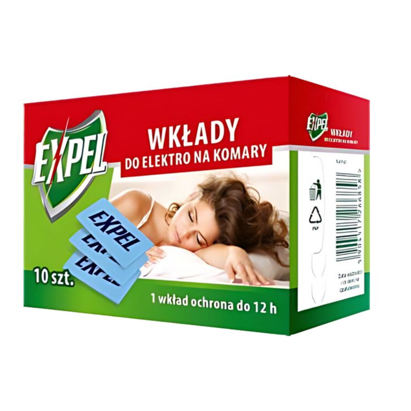 Wkłady Expel Do Elektro Na Komary Wystarcza Na 10 Nocy 30m2 10szt.