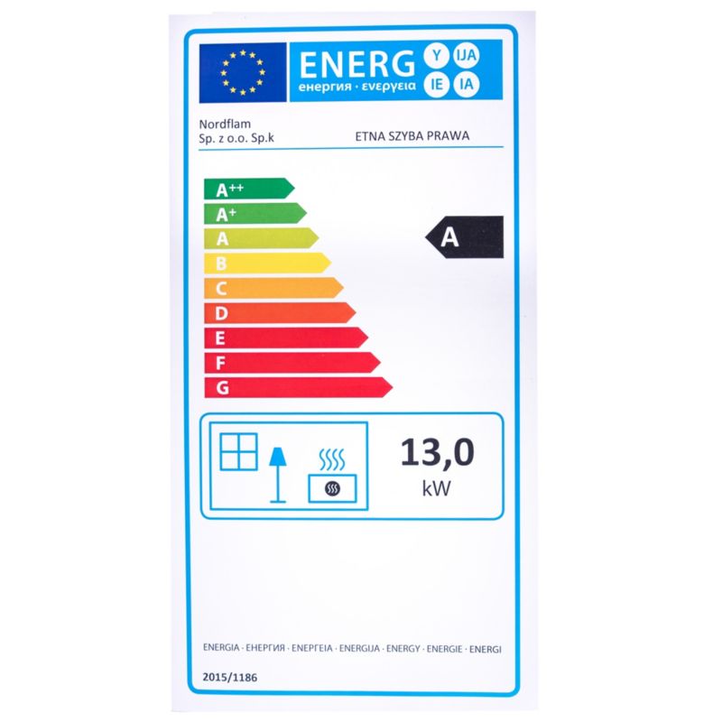 Wkład kominkowy NORDflam Etna Eko żeliwny prawy