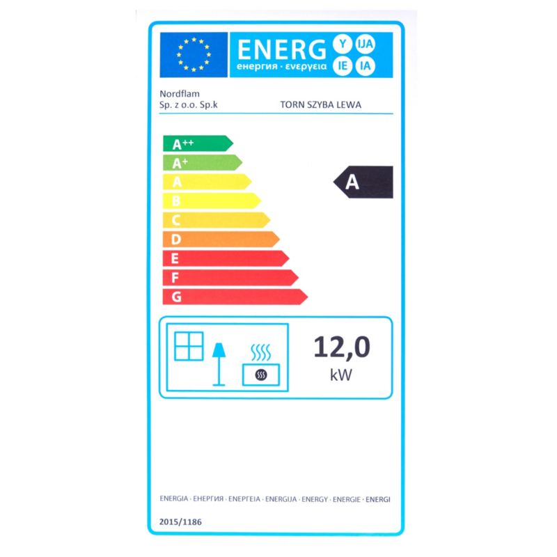 Wkład kominkowy NORDflam Torn Eko 12 kW szyba lewa