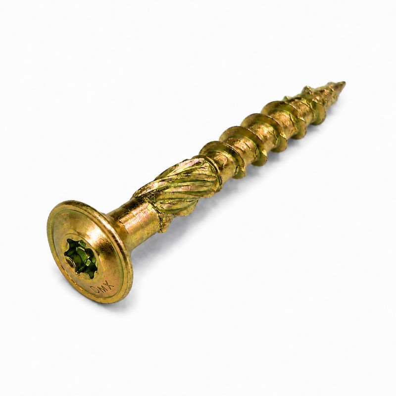 Wkręty ciesielskie DOMAX do drewna,łeb talerzowy CT 5x50mm Złote 200szt.