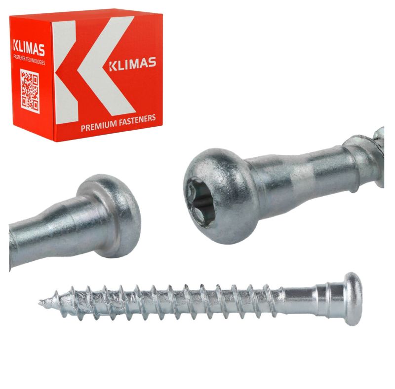 Wkręty do łączników ciesielskich Klimas WKLC 5x50 mm z łbem walcowym 250szt