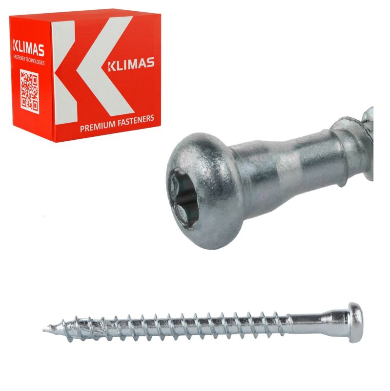 Wkręty do łączników ciesielskich Klimas WKLC 5x60 mm z łbem walcowym 250szt