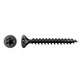 Wkręty do drewna SPAX 4x30mm torx,pełny gwint,łeb stożkowy, czarne 200szt.