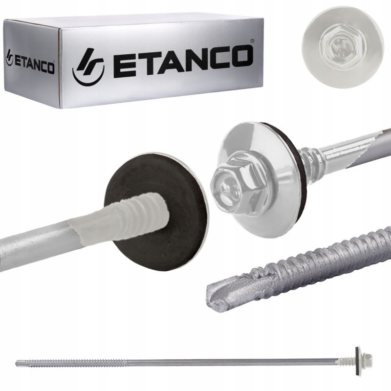 Wkręty do płyt warstwowych Etanco GTR6 SP A19 5,5/6,3x230 mm RAL 9010 100szt