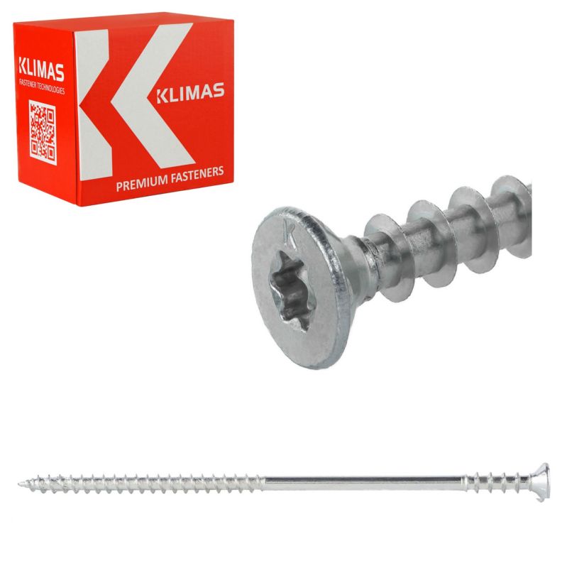 Wkręty dystansowe do poziomowani łat Klimas WKSS 6x160 mm na torx 100szt