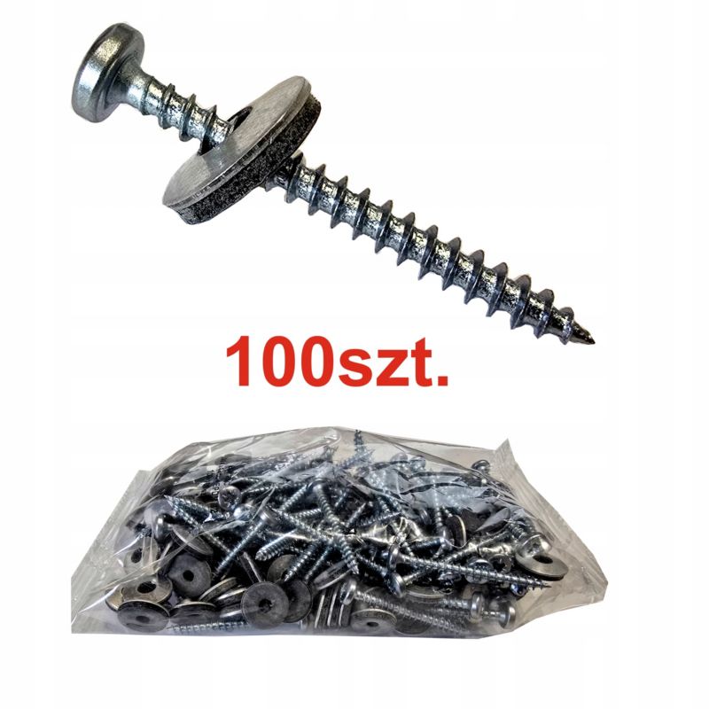 Wkręty farmerskie RSCBis z podkładką EPDM ocynkowane 4 x 40 mm 100 szt.