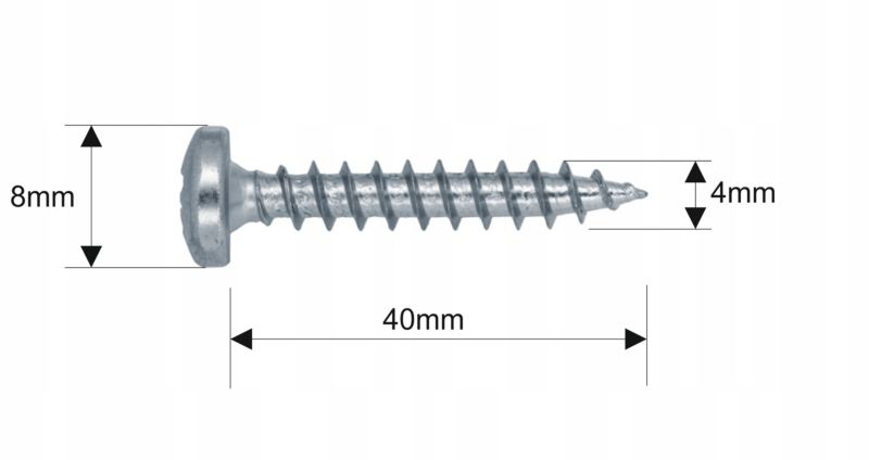 Wkręty farmerskie RSCBis z podkładką EPDM ocynkowane 4 x 40 mm 100 szt.