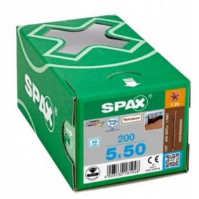 Wkręty Tarasowe Nierdzewne Spax 5x50mm Stare Złoto 200 szt.
