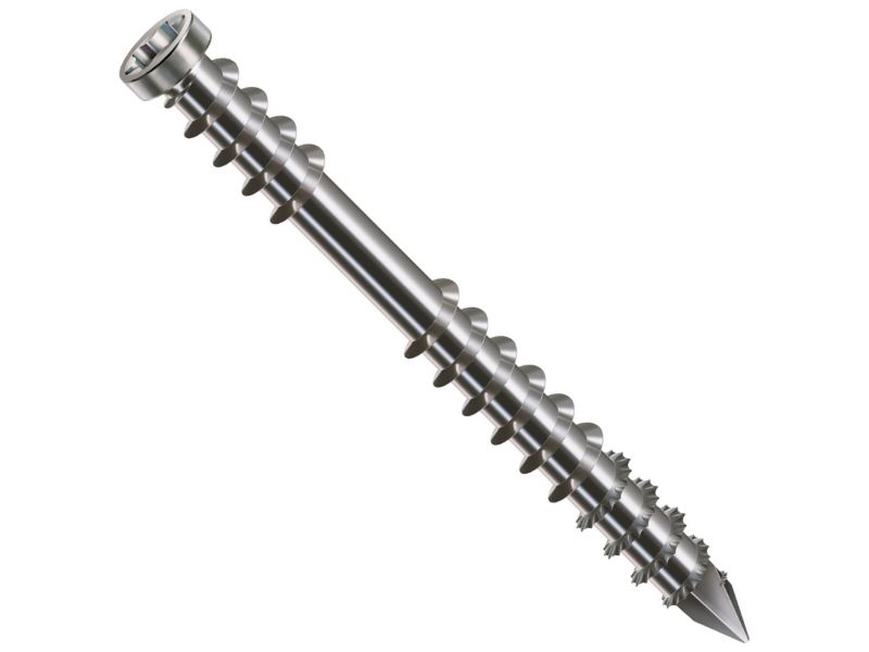Wkręty Tarasowe Nierdzewne Spax  5x60mm Srebro-Inox  100Sszt.