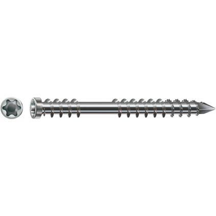 Wkręty Tarasowe Nierdzewne Spax  5x80mm Srebro-Inox  100Sszt.