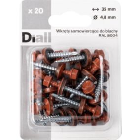 Wkręt samowiercący Diall OD 4,8 x 35 mm brązowy miedziany 20 szt.