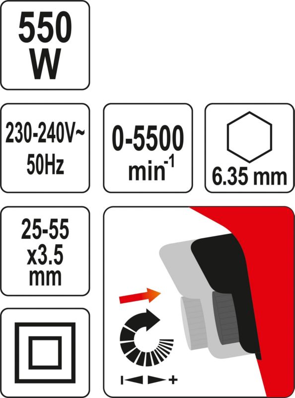 Wkrętarka do płyt G-K Yato 550 W