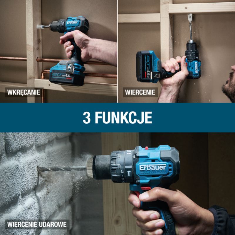 Wkrętarka udarowa Erbauer G2 18 V bez akumulatora