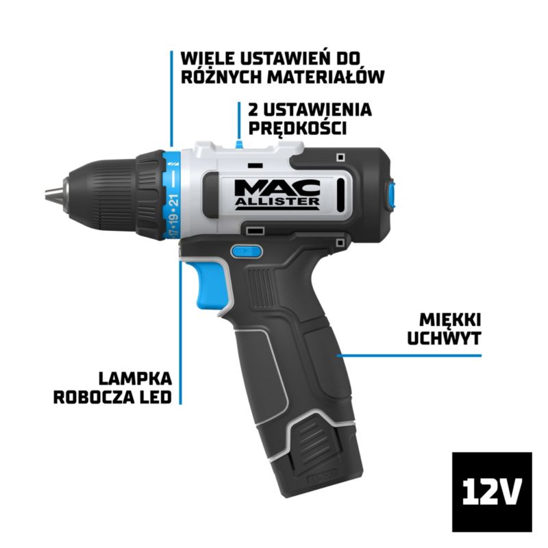 Wkrętarka udarowa Mac Allister Solo 18V 75Nm bez akumulatora
