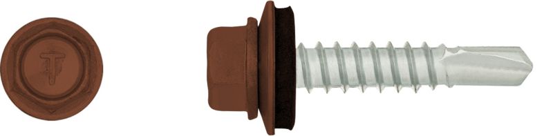 Wkręty samowiercące Diall 4,8 x 19 mm ocynkowane brąz granatowy 20 szt.