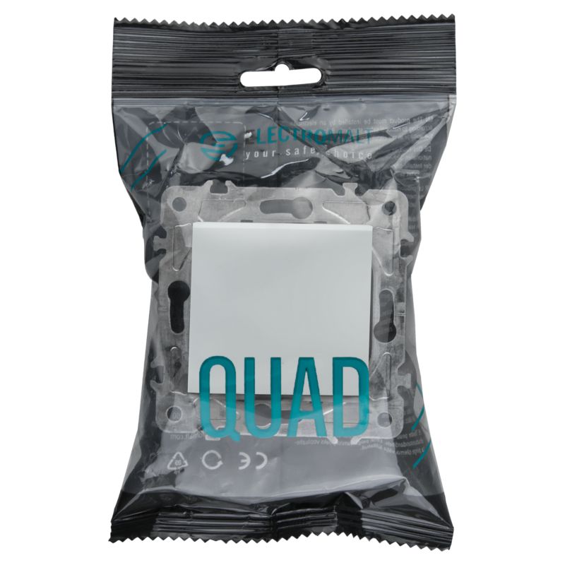 Włącznik pojedynczy DMP Solid Electromalt QUAD biały