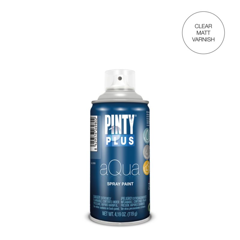 Wodny lakier dekoracyjny w spray PintyPlus Aqua bezbarwny matowe 0.15l 1 szt.