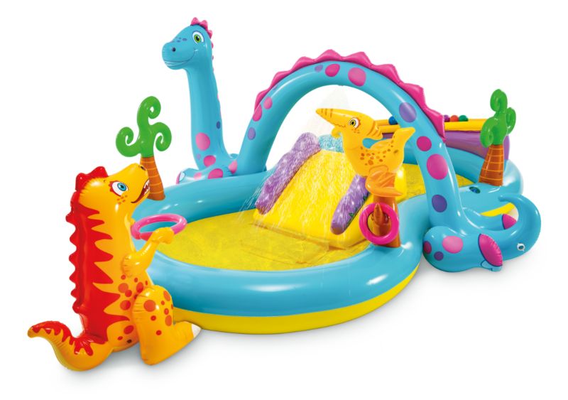 Wodny plac zabaw Intex 57135 Dinoland, zjeżdżalnia 302x229x112 cm 1 szt.