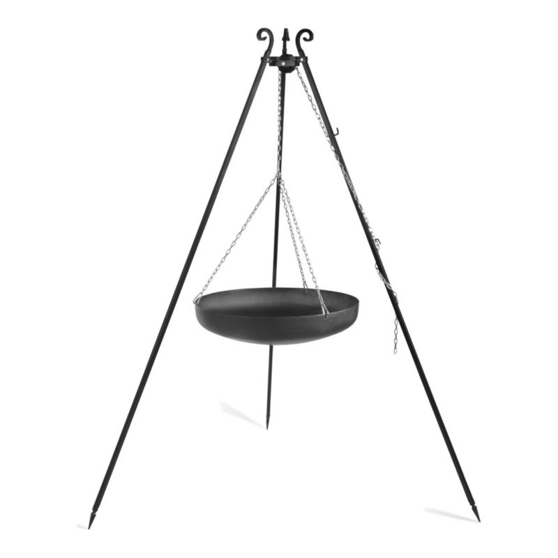 Wok na trójnogu COOK KING 180 cm wok 60 cm grill wiszący nad ognisko i palenisko do kociołka i pieczenia stojak nad ogniem 1 szt.