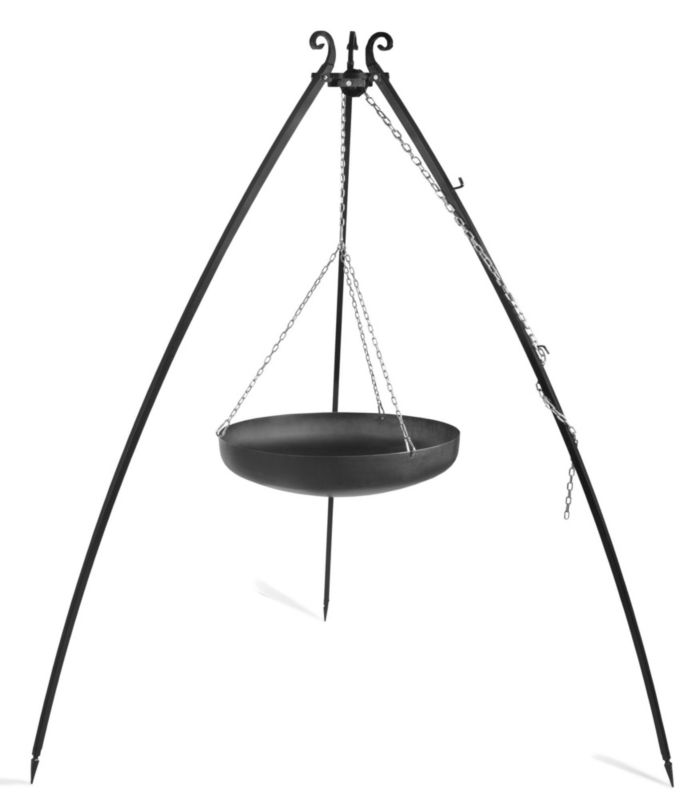Wok na trójnogu TYLETEGOTU 200 cm LARGO stal naturalna 60 cm 1 szt