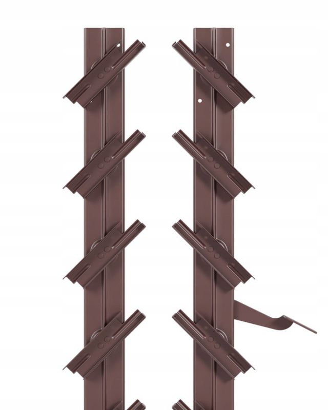 WOODINO Stalowy system do żaluzji, ruchome deseczki, BRĄZ Shutters 109 - 1 para