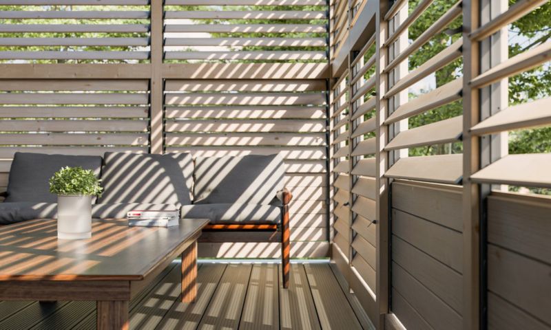 WOODINO Stalowy system do żaluzji, ruchome deseczki, BRĄZ Shutters 109 - 1 para