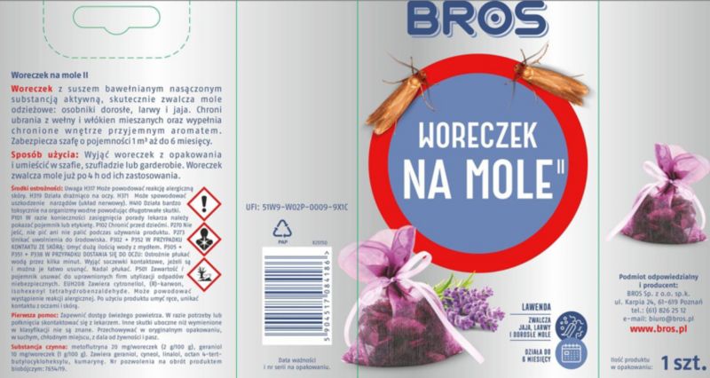 Woreczek na mole Bros lawenda