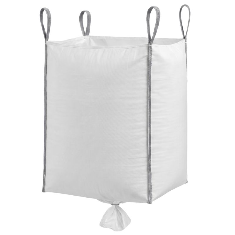 Worek Big bag na gruz z lejem Springos 1000 kg wytrzymały 160x90x90 cm kontener z uchwytami biały 1 szt.