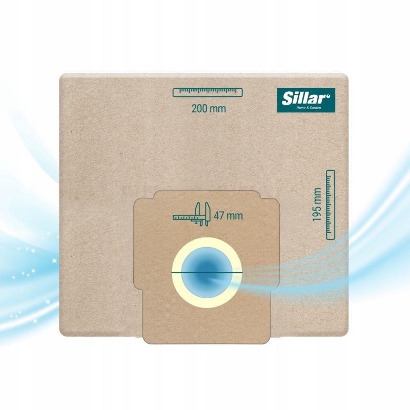 Worki do odkurzacza, Sillar, papierowe, 20szt + 4x filtr wlotowy, zamiennik do Zelmer Elf 3 2 Bonus Meteor Odyssey, zestaw 24szt