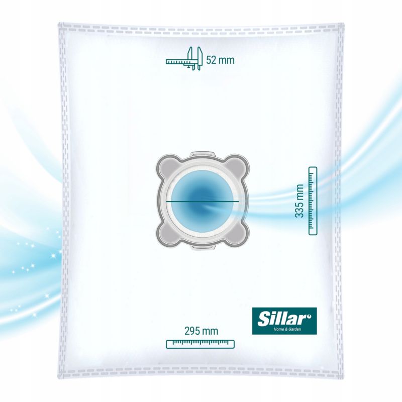 Worki do odkurzacza, Sillar, syntetyczne, wytrzymałe, zamiennik do Rowenta Tefal TW6477 TW6477RA TW6493 TW6843 TW6886, 4szt