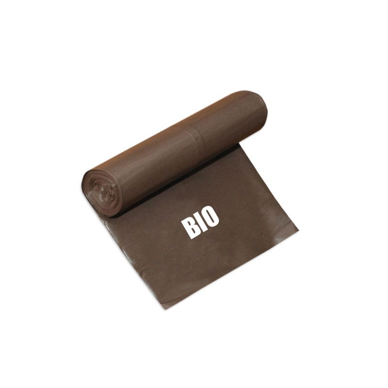Worki do segregacji 120L,  Maan, z taśmą ściągającą, brązowe BIO,  1 szt.