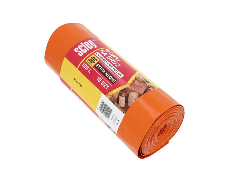 Worki na gruz Scley EXTRA MOCNE 120L GRUBE dwuwarstwowe 10 szt.