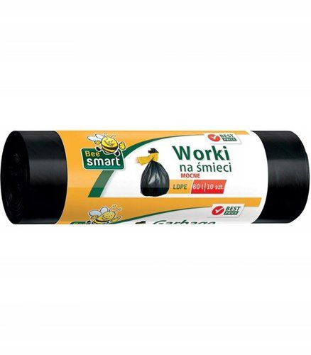 Worki na odpady NEOPAK Bee Smart LDPE 60L czarny 10 szt.