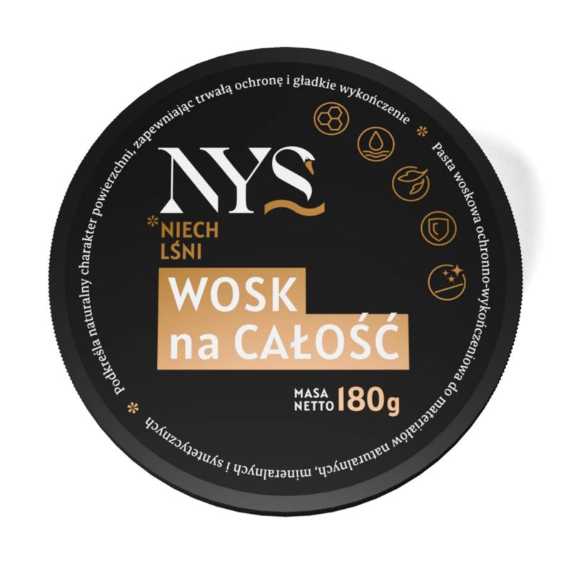 Wosk do drewna na całość NYS pasta ochronna naturalna 180 g