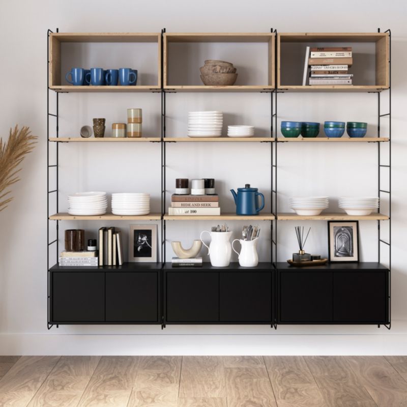 Wspornik GoodHome Rigga L6 302 x 1712 mm czarny