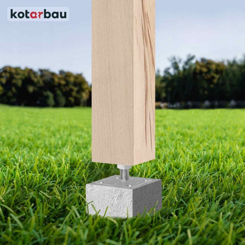 Wspornik słupa KOTARBAU regulowany w pionie 110x110 mm 2 szt.