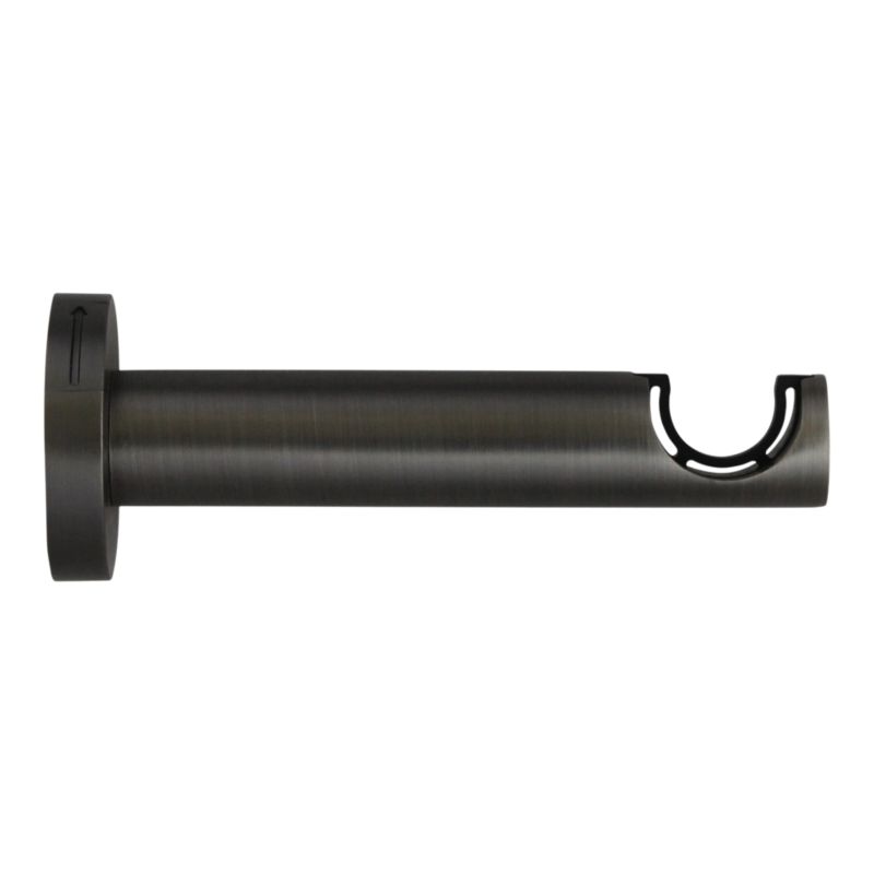 Wspornik ścienny pojedynczy GoodHome Tinos 19 mm szary