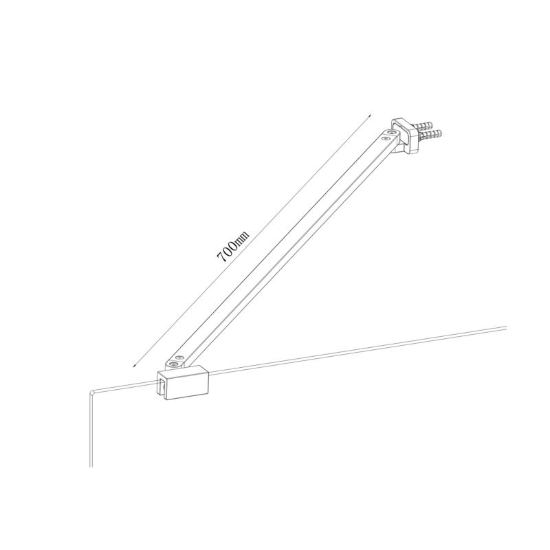 Wspornik/stabilizator do kabin 8mm chrom