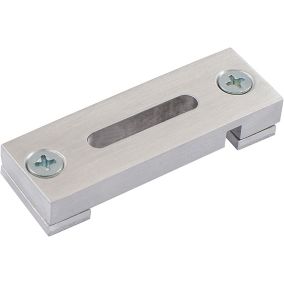 Wspornik sufitowy podwójny aluminium/biały