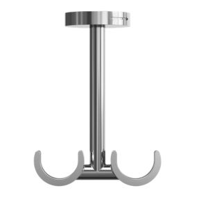 Wspornik sufitowy podwójny Goodhome Olympe 19/28 mm szary
