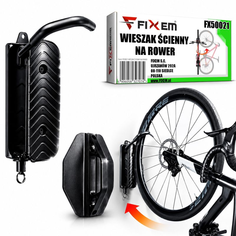 Wtojaki uchwyt na rowery regulowany obrotowy wieszak ścienny Fixem 1szt