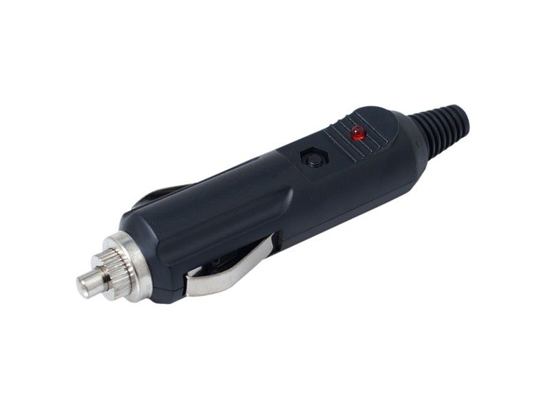 Wtyczka EURO, Carmotion, z diodą i bezpiecznikiem do gniazda 12/24V max 15A, 1 szt.
