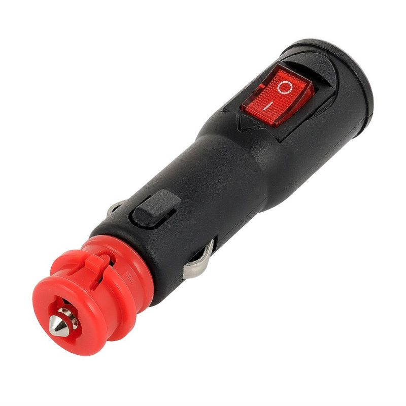 Wtyczka EURO/DIN z włącznikiem i bezpiecznikiem do gniazda 12/24V max 15A 1szt.