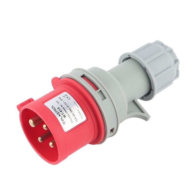 Wtyczka siłowa HAND 400V V 16 A IP44 z uziemieniem czerwono-szary 1 szt.