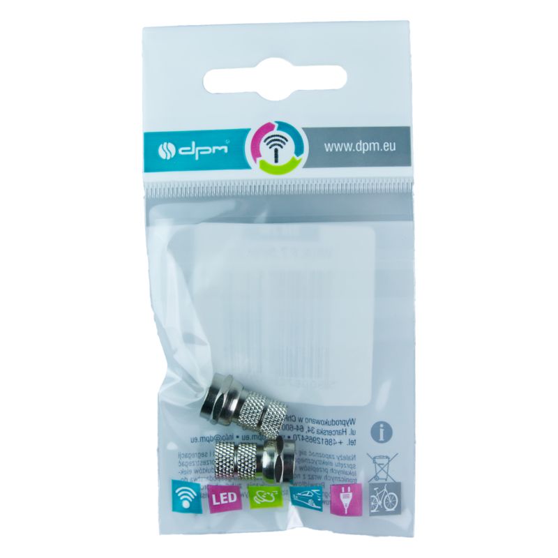 Wtyk antenowu F DPM Solid 7,5 mm 2 szt.