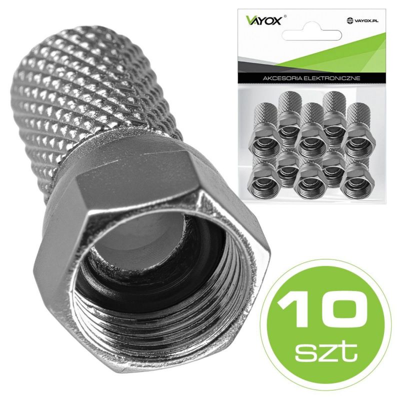 Wtyk sat "F" Vayox VA0245 + uszczelka 6.8mm 10szt 1kpl.