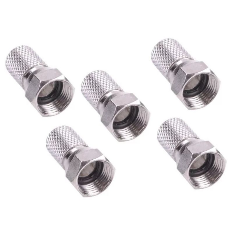 Wtyk satelitarny F 6,8mm z uszczelką Vayox VA0245 5szt. 1kpl.