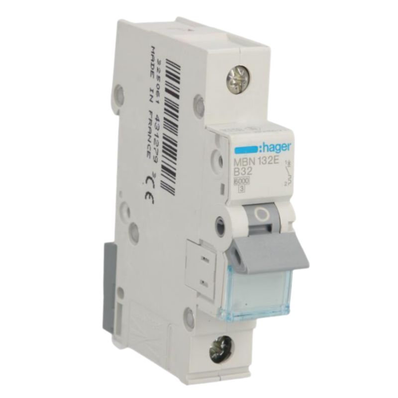 Wyłącznik Nadprądowy Hager 1P B 32A 6Ka Ac 500V Biały Mbn132E 1szt.