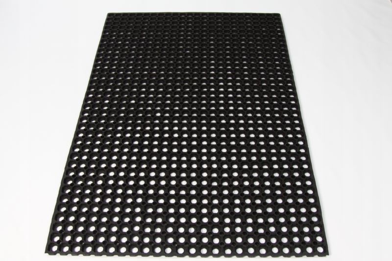 Wycieraczka ażurowa Deco4Home Compos gumowa pod drzwi 100 x 150 cm czarna 1 szt.